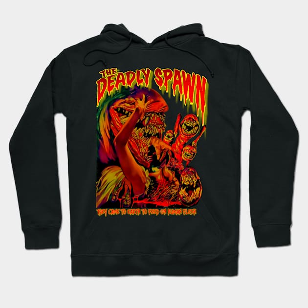 They Came To Earth To Feed On Human Flesh (version 1) Hoodie by The Dark Vestiary